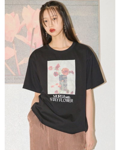 MURUA (ムルーア）0125327058 フォトチュールTシャツの通販