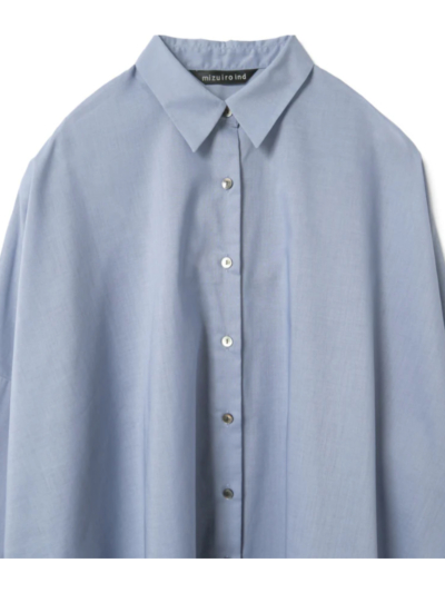 mizuiroind（ミズイロインド）1-230162 T/C sheer wide shirtの通販
