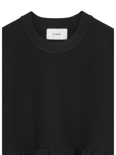 CLANE (クラネ) 10106-2133 PEPLUM HALF SLEEVE KNIT TOPSの通販