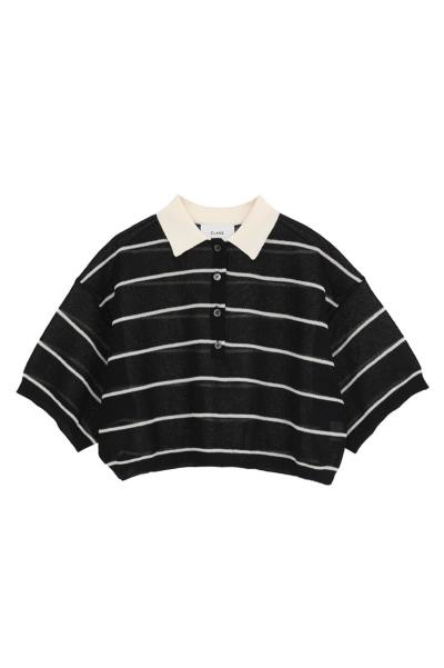 CLANE (クラネ) 10106-2273 SPONGY SHEER POLO KNIT TOPSの通販