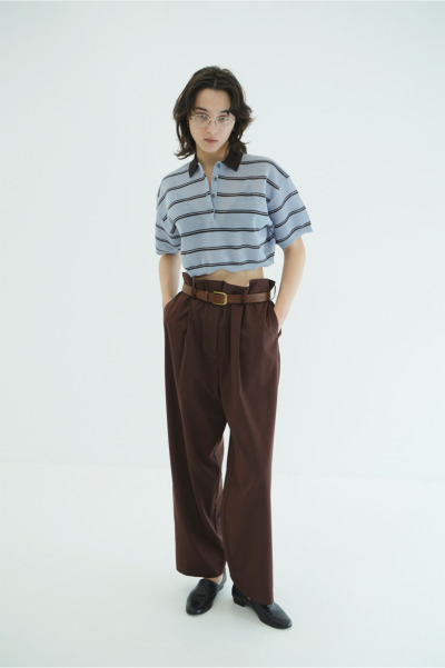 ニットポロシャツ　clane（クラネ） CLANE (クラネ) 10106-2273 SPONGY SHEER POLO KNIT TOPSの通販