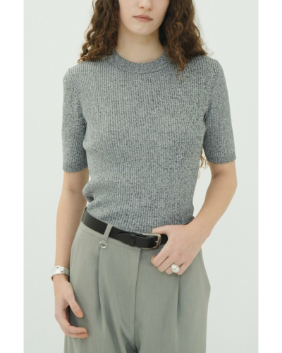 CLANE (クラネ) 10106-2293 H/N HALF SLEEVE RIB KNIT TOPSの通販