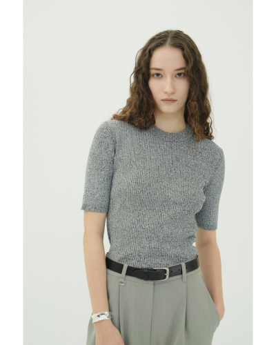 CLANE (クラネ) 10106-2293 H/N HALF SLEEVE RIB KNIT TOPSの通販