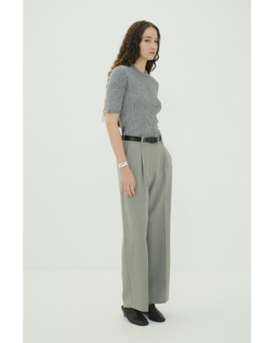 CLANE (クラネ) 10106-2293 H/N HALF SLEEVE RIB KNIT TOPSの通販