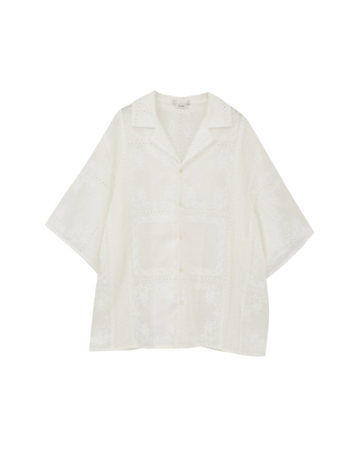 クラゲのガーランド　スワッグ　リース　シーウーチン CLANE (クラネ) 10122-4263 EMBROIDERY LACE BOX SHIRTSの通販 - BOOMERANG