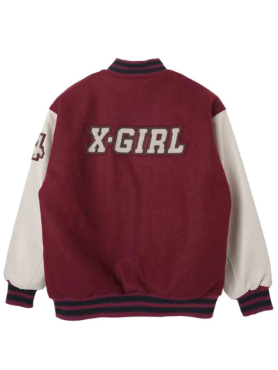 X-girl（エックスガール) 105234021010 COLLEGE LOGO STADIUM JUMPER X