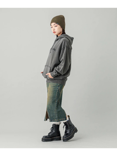 てるてる X-girl ( エックスガール ) - LOGO PATCH PIGMENT DYED ZIP UP