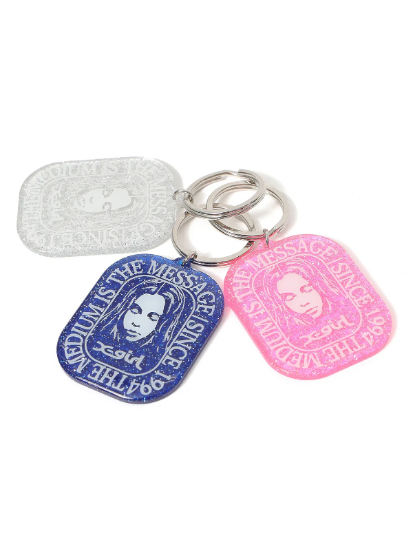 X-girl (エックスガール) 105243054007 FACE ROUNDED SQUARE ACRYLIC