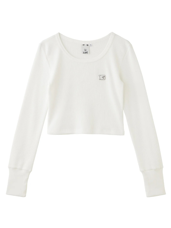 X-girl (エックスガール) 105244013004 THERMAL COMPACT L/S TOP
