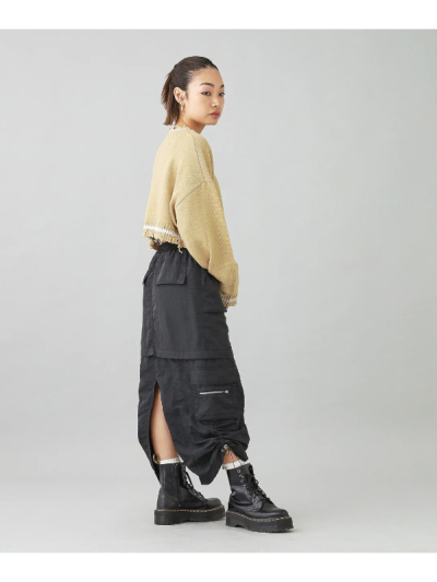 大学生協のスーツ提携店割引 X-girl（エックスガール) 105244015010 TOP KNIT V-NECK EMBLEM タイヤ・ホイール