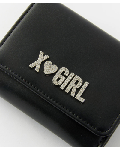X-girl（エックスガール) 105252054013 RHINESTONE LABEL MINI