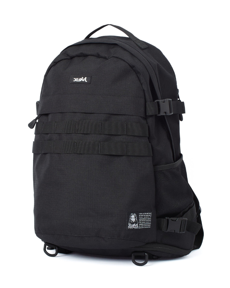 新品未使用　バンデル　裏起毛　モックネック　XS X-girl（エックスガール）105261053009 FACE LABEL ADVENTURE BACKPACK
