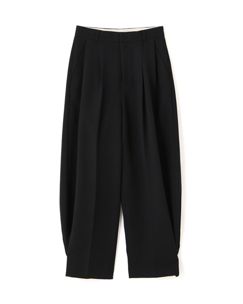 ETRE TOKYO / サイドヘムタックパンツ/M/ポリエステル/ブラック/1225420044-0 ETRE TOKYO（エトレトウキョウ) 1225420044 サイドヘムタックパンツの