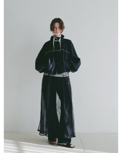 ETRE TOKYO エトレ トウキョウ バルーンヘムコンビブルゾン ETRE TOKYO - バルーンヘムコンビブルゾン (NAVY) ナイロン / 裏地有り