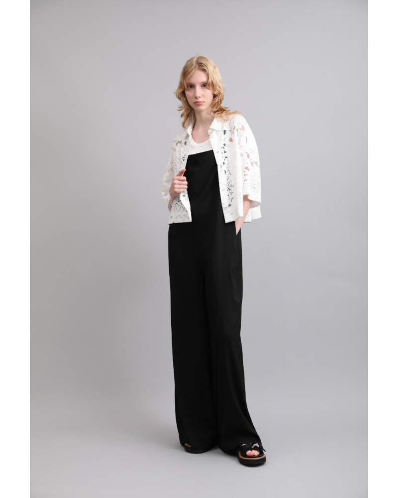 トップス SACRA LEAF RASCHEL LACE CROPPED SHIRT SACRA（サクラ）126113071 LEAF RASCHEL LACE CROPPED SHIRTの通販