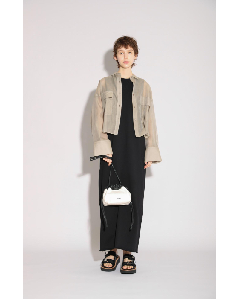 SACRA（サクラ）126206071 PREMIUM SILK COTTON CROPPED SHIRTの通販