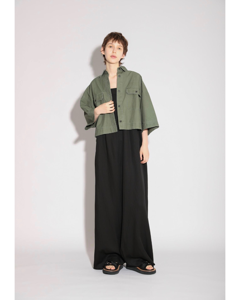 利休バツク沙織 SACRA（サクラ）126208071 COTTON HORSE CLOTH CROPPED SHIRTの通販