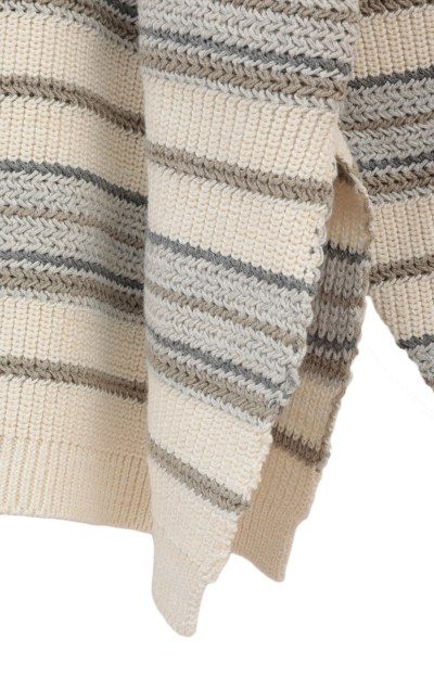 CLANE (クラネ) 16106-2052 MULTI BORDER KNIT POLO TOPの通販 - BOOMERANG