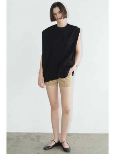 CLANE (クラネ) 16122-4322 ROUND HEM GATHER TOPSの通販
