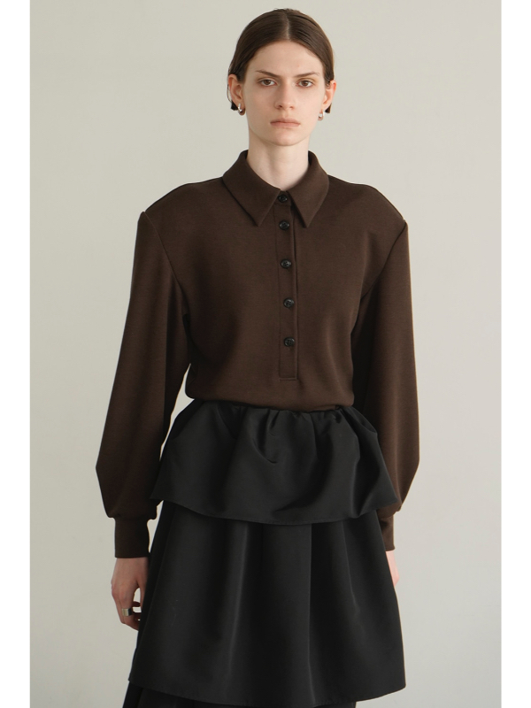 CLANE (クラネ) 17105-1292 POWER SHOULDER POLO TOPSの通販 - BOOMERANG