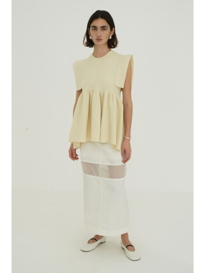 CLANE SQUARE SLEEVE GATHER KNIT TOPS 未使用 SQUARE SLEEVE GATHER KNIT TOPS｜TOPS(トップス)｜CLANE
