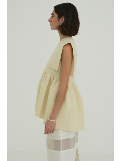 トップス SQUARE SLEEVE GATHER KNIT TOPS CLANE SQUARE SLEEVE GATHER KNIT TOPS｜TOPS(トップス)｜CLANE