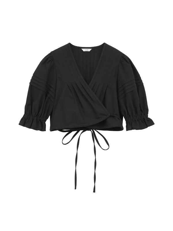CLANE PINTUCK CROPPED BLOUSE サイズ２ CLANE (クラネ) 18122-4212 PINTUCK CROPPED BLOUSEの通販