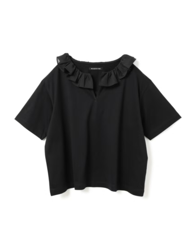 mizuiroind（ミズイロインド）2-210138 frill collar skipper T shirt