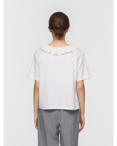  ショートスリーブ mizuiroind（ミズイロインド）2-210138 frill collar skipper T shirt