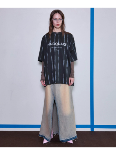 MAISON SPECIAL 21251415805 MINDQUAKE Logo Oversized T-shirt