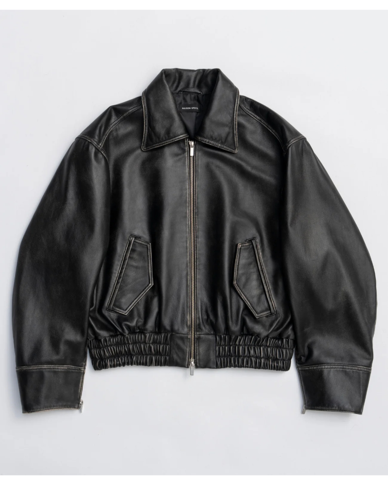 MAISON SPECIAL 24SS キュプラレーヨンma-1 IP サイズ2 MAISON SPECIAL( メゾン スペシャル) 21252215803 Real Leather Zip