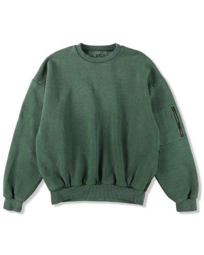 ウグイス is-ness（イズネス) 25AW_07_1007_AWCS03 PIGMENT DYED CREW
