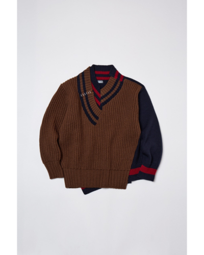 Kolor beacon パネルセーター　3 kolor BEACON（カラービーコン）25WBM-N03333 Knitの通販