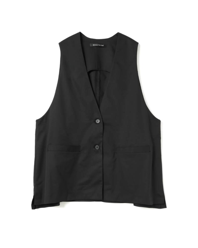 mizuiroind（ミズイロインド）3-230144 deep V neck wide vest の通販