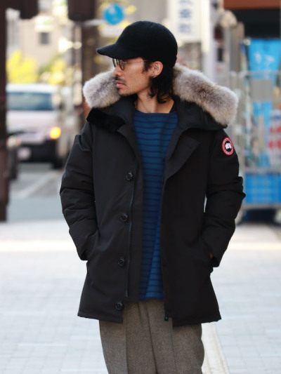 CANADA GOOSE◇JASPER PARKA/ダウンジャケット/S/ナイロン/BLK/3438JM R-