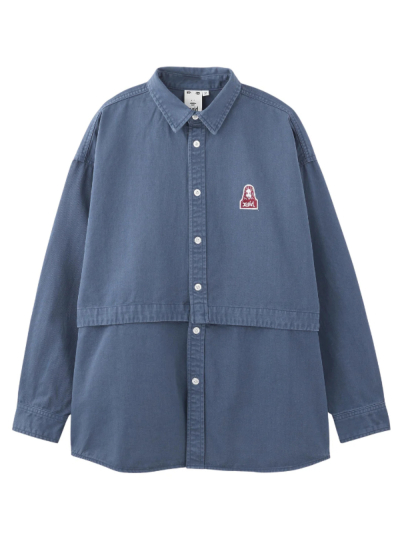 X-girl 4582700289276 FACE L/S 2WAY SHIRT[FINAL SALE]の通販