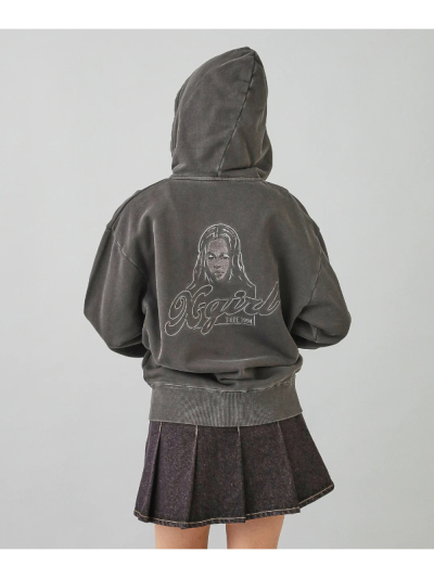 X-girl（エックスガール) 4582700299282 FACE PIGMENT DYED ZIP