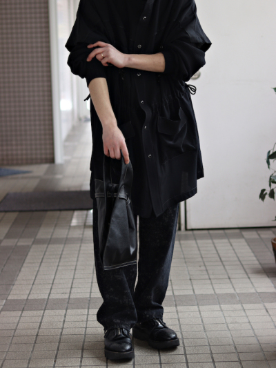 トップス anthemA WOOL RAYON TROPICAL OVER VEST - トップス anthemA WOOL RAYON TROPICAL OVER VEST - WOOL RAYON