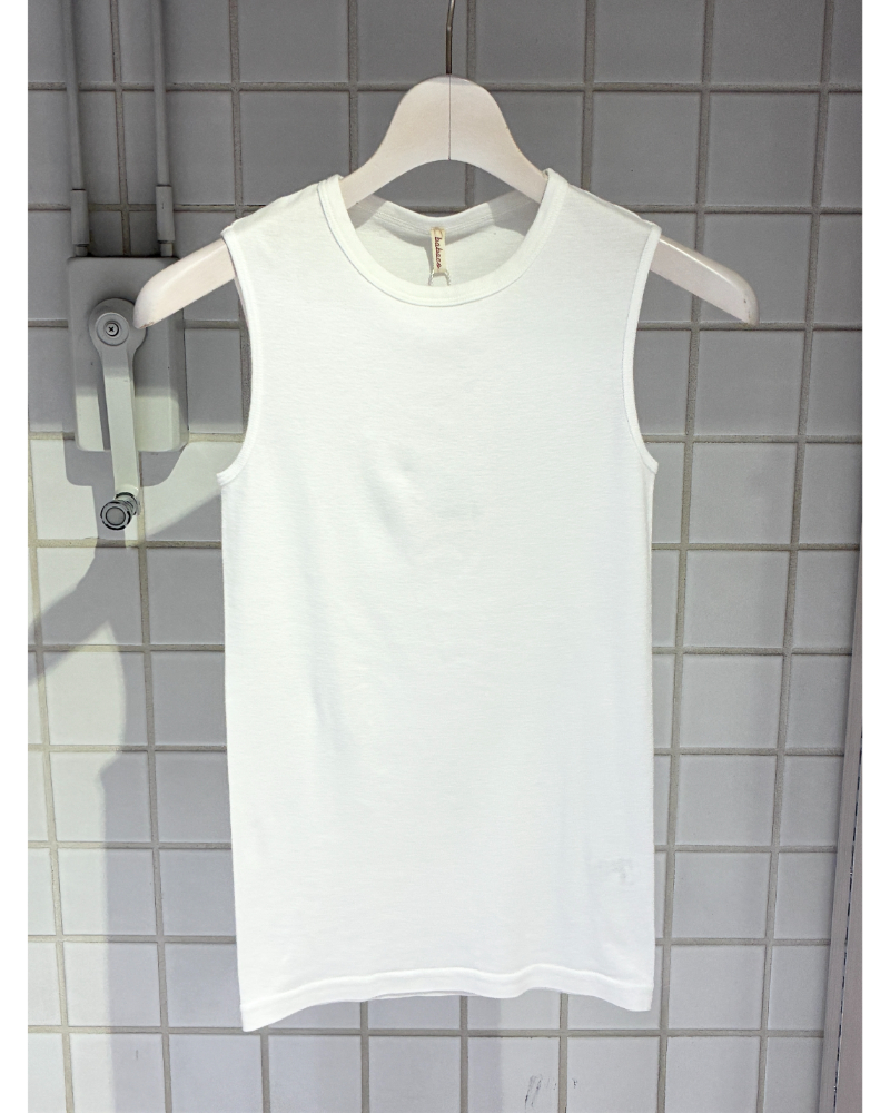 新品【babaco/ババコ】タンクトップ ブラック roku baserange babaco/ババコ】Cotton/Silk Ribbed Tank Top w/Emb / BA01-CR83