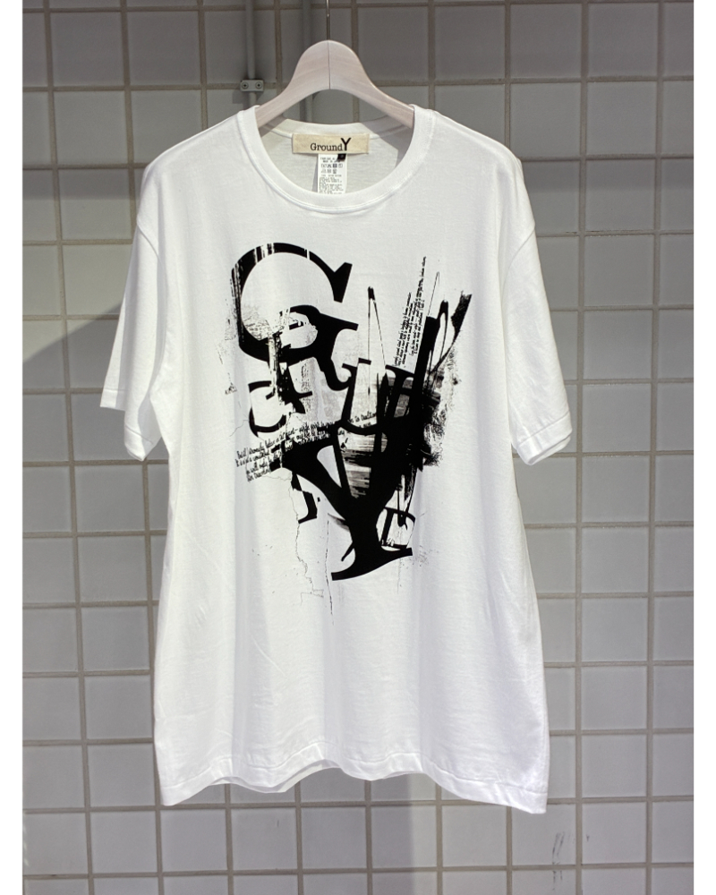 Ground Y（グラウンド ワイ) GK-T71-070-1 JERSEY LOGO T-SHIRTの通販