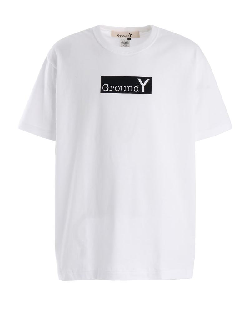 Ground Y（グラウンド ワイ)GK-T86-070 JERSEY FLOCKY BOX LOGO T