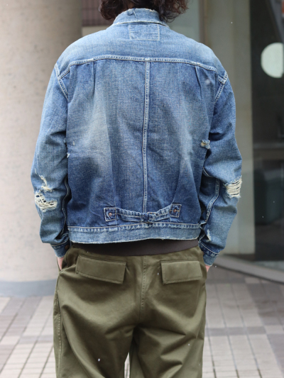 ジャケット・アウター GOLD DENIM PLEATED BLOUSE WWII MODEL GOLD - 11.5oz. DENIM PLEATED BLOUSE WW II MODEL VINTAGE