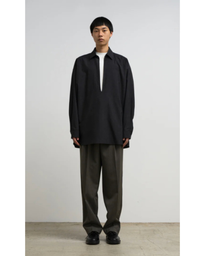Graphpaper（グラフペーパー) GU261-50320 Fine Wool Heather L/S