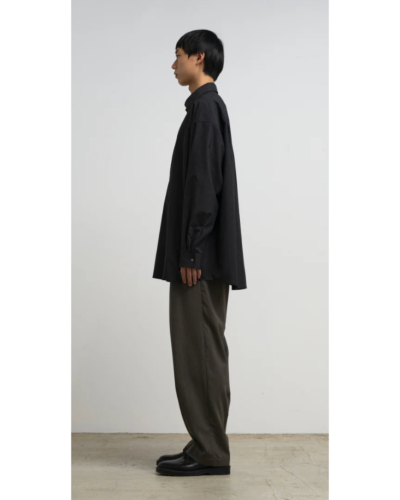 Graphpaper（グラフペーパー）　ウールスキッパーシャツ　フリーサイズ Graphpaper（グラフペーパー) GU261-50320 Fine Wool Heather L/S