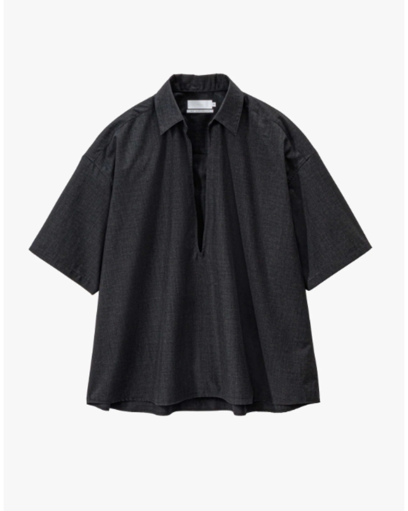 Graphpaper（グラフペーパー) GU261-50321 Fine Wool Heather S/S