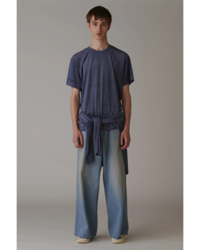 INSCRIRE（アンスクリア) IC261DAI26SSCUT14 Velour Border T-Shirtの