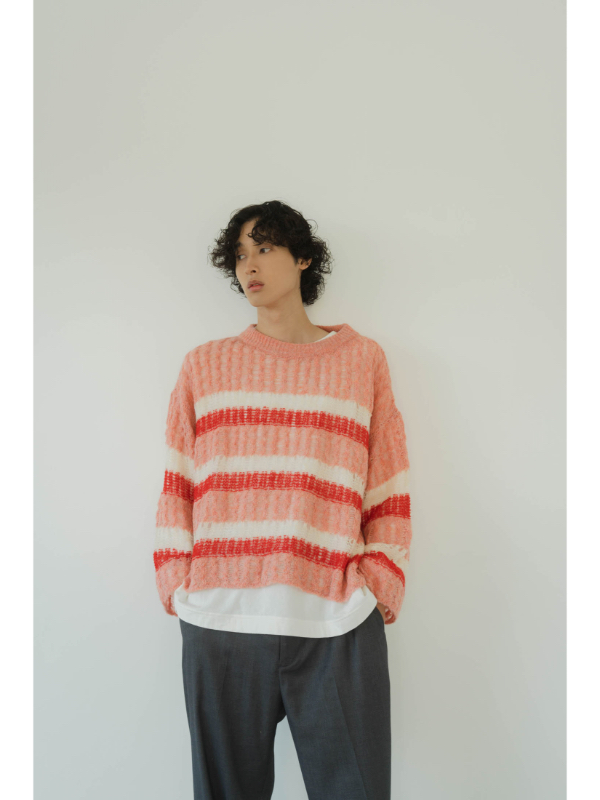 Knuth Marf (クヌースマーフ)KM23AJ06 low gauge border knit (unisex