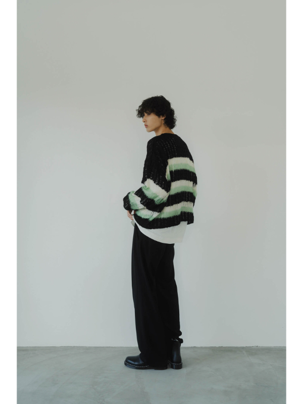 Knuth Marf (クヌースマーフ)KM23AJ06 low gauge border knit (unisex