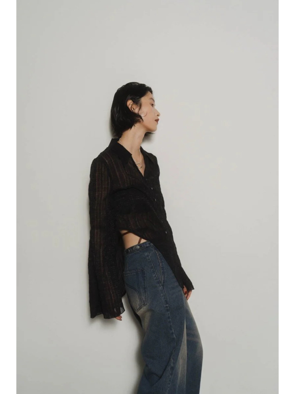 spaghetti denim pants