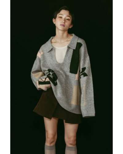 Knuth Marf (クヌースマーフ) KM25AG03 K design knit pullover(unisex